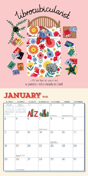 Book Nerd Mini Wall Calendar 2026