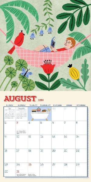 Book Nerd Mini Wall Calendar 2026