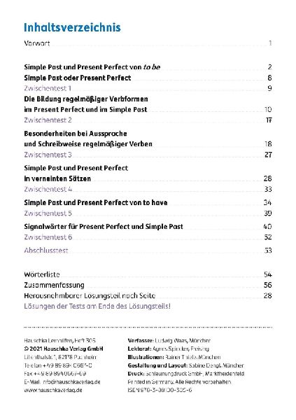 Englisch. Simple Past and Present Perfect