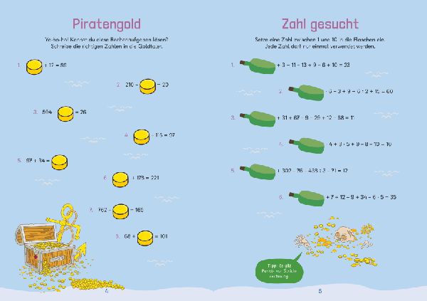 Mein megacooles Rätselbuch - Rechnen | Logik | Spaß mit Zahlen - ab 8 Jahren - Band 3. Bunt gemischte Ferienbeschäftigung für schlaue Kids