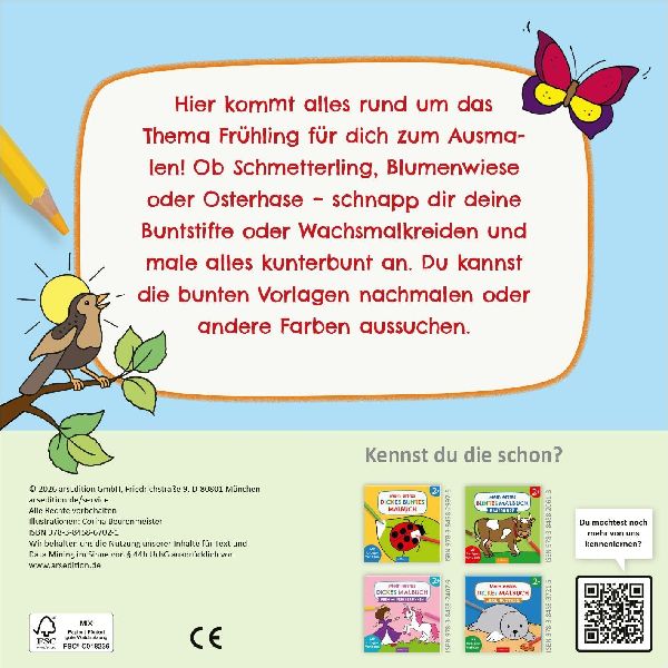 Mein erstes dickes Malbuch ab 2 - Frühling