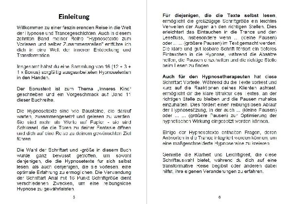 Hypnosetexte zum Vorlesen und selber Zusammenstellen 10
