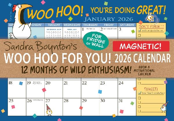Sandra Boynton's Woo Hoo for You! 2026 Magnetic Calendar