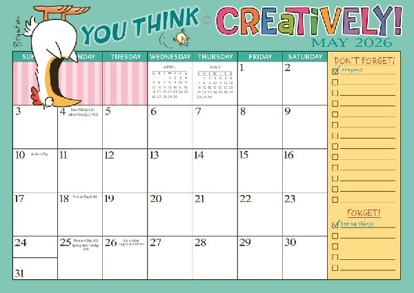 Sandra Boynton's Woo Hoo for You! 2026 Magnetic Calendar