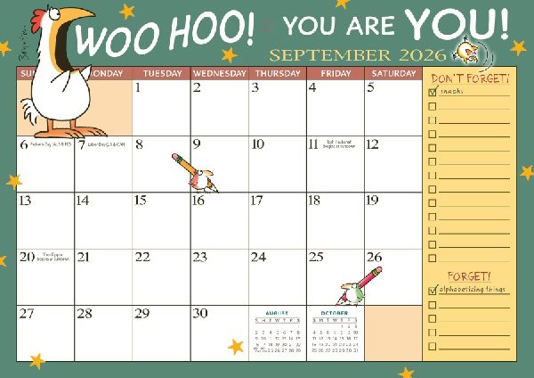 Sandra Boynton's Woo Hoo for You! 2026 Magnetic Calendar