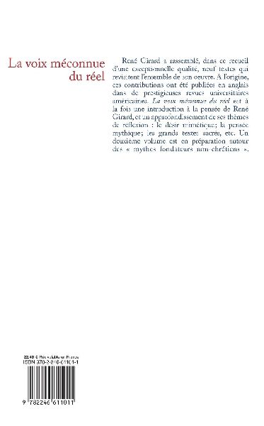 La voix méconnue du réel