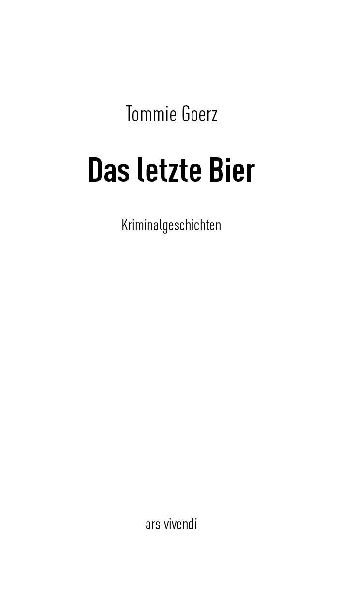 Das letzte Bier