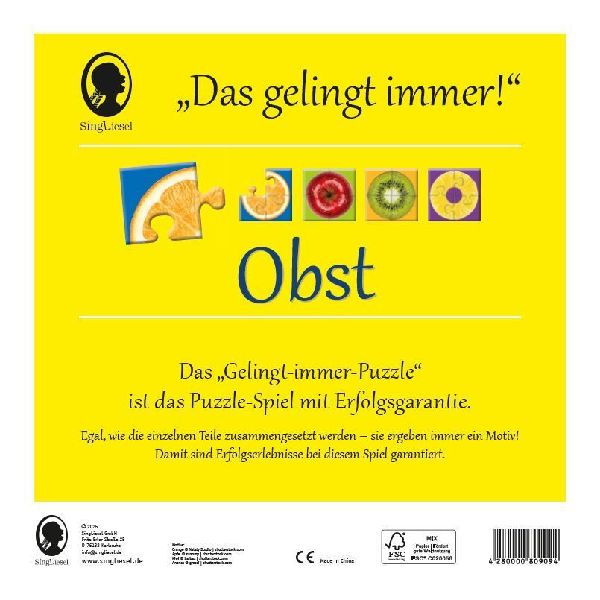 Das "Gelingt immer"-Puzzle Obst. Das Puzzle-Spiel für Senioren mit Demenz
