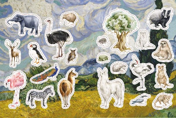 Flora, Fauna, Pflanzen & Bienen - Stickerbuch