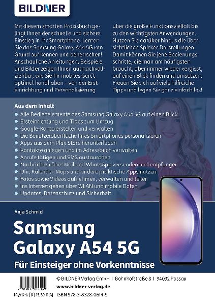Samsung Galaxy A54 5G - Für Einsteiger ohne Vorkenntnisse