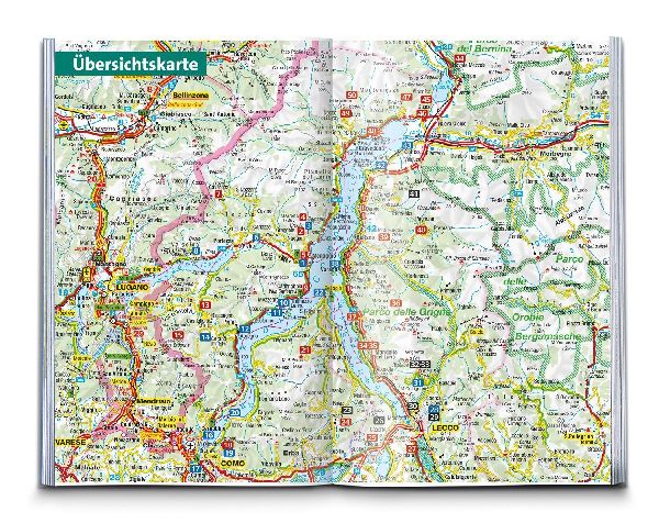 KOMPASS Wanderführer Comer See, 50 Touren mit Extra-Tourenkarte