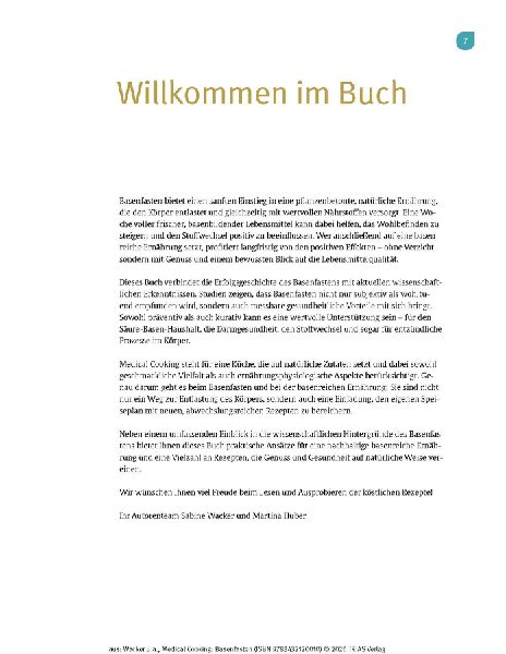 Medical Cooking: Basenfasten