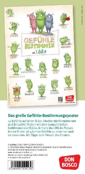 Das große Gefühle-Bestimmungsposter mit Eddie, dem Gefühlemonster