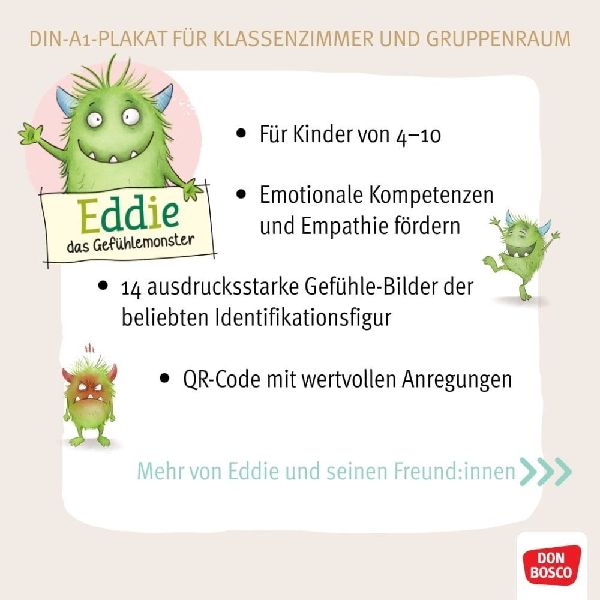 Das große Gefühle-Bestimmungsposter mit Eddie, dem Gefühlemonster
