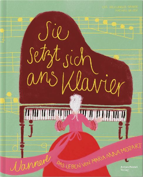 Sie setzt sich ans Klavier. Nannerl