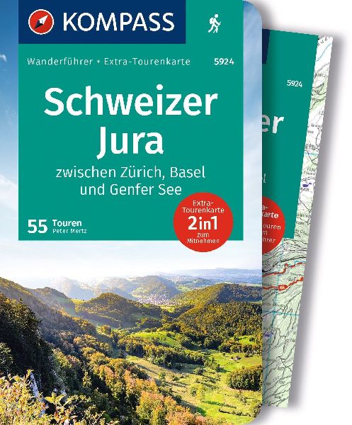 KOMPASS Wanderführer Schweizer Jura, 55 Touren mit Extra-Tour...