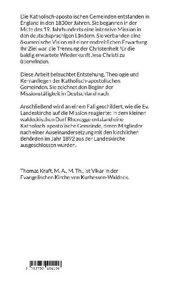 Die Deutschlandmission der Katholisch-apostolischen Gemeinden und ihr Konflikt mit der Ev. Landeskirche im Fürstentum Waldeck-Pyrmont