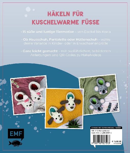 Tierisch gemütlich - Amigurumi-Hausschuhe häkeln für Klein und Groß