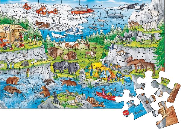 My Big Wimmelpuzzle--Animals Around the World Floor Puzzle, 48-Piece (Children's Puzzles, Ages 3 and Up)