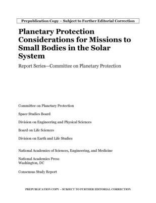Planetary Protection Considerations for Missions to Solar Syst...