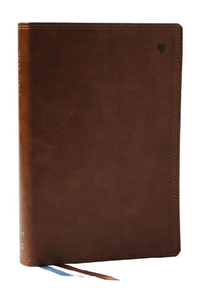 Net Bible, Large Print Thinline with Cross References, Brown L...