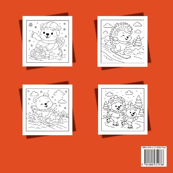Winter Sports - Animal Coloring Book