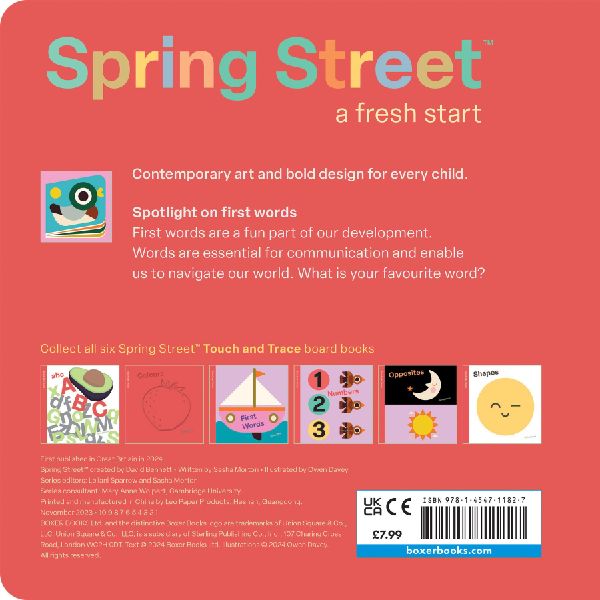 Spring Street Touch and Trace: First Words