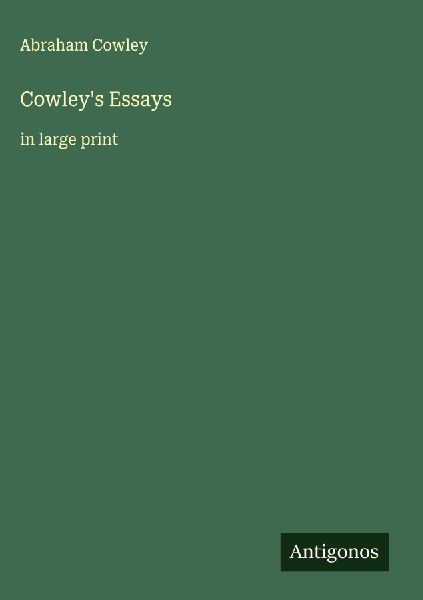 Cowley's Essays