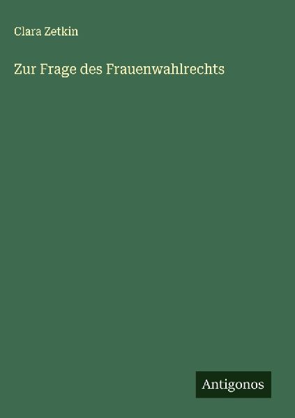 Zur Frage des Frauenwahlrechts