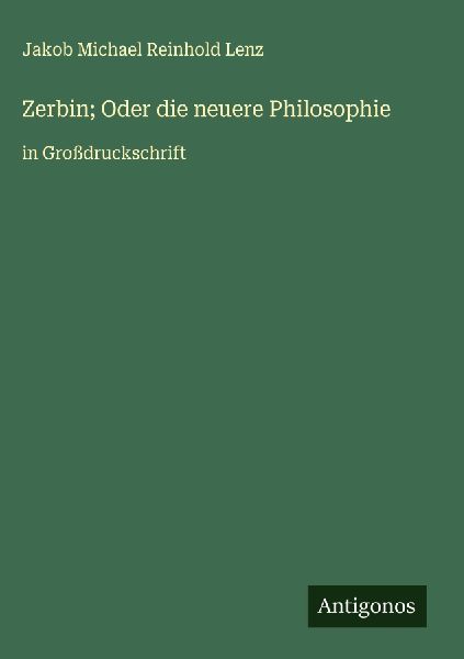 Zerbin; Oder die neuere Philosophie