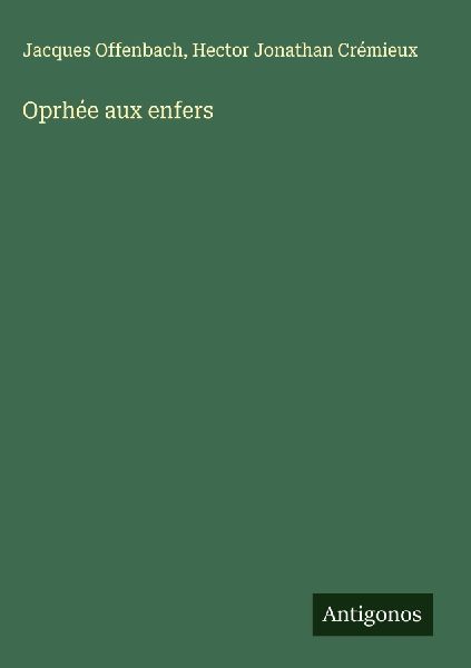 Oprhée aux enfers