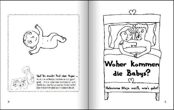 Das große Storchenmalbuch - Mach's dir bunt! Hebammenwissen für Kinder zum Thema Babys machen, kriegen, haben