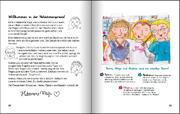 Das große Storchenmalbuch - Mach's dir bunt! Hebammenwissen für Kinder zum Thema Babys machen, kriegen, haben