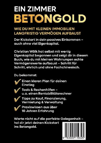 Ein Zimmer Betongold - Dein Kickstart in die Immobilienwelt