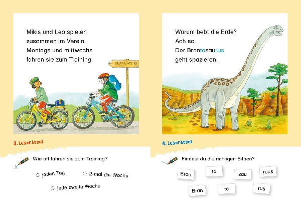 Duden Leseprofi - Coole Leserätsel zum Schulstart - Dinos und Fußball, 1. Klasse