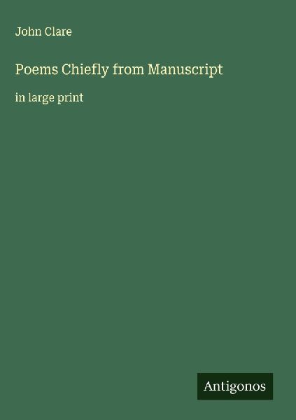Poems Chiefly from Manuscript