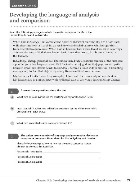 Lower Secondary English Workbook: Stage 9