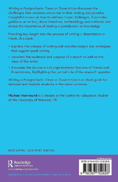 Writing a Postgraduate Thesis or Dissertation