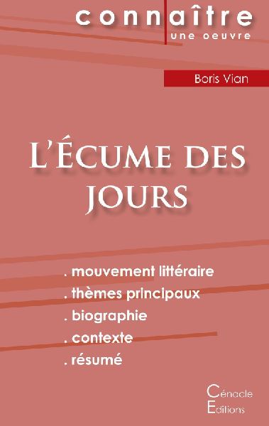 Fiche de lecture L'Écume des jours (Analyse littéraire ...