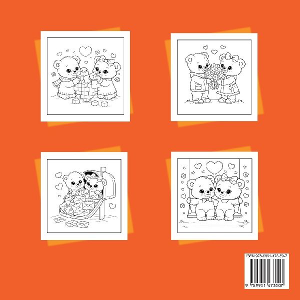 Ositos de San Valentín - Libro para colorear