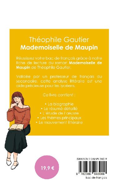 Réussir son Bac de français 2026 : Analyse du roman Mademoiselle de Maupin de Théophile Gautier