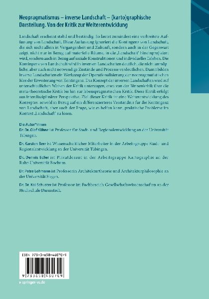 Neopragmatismus - inverse Landschaft - (karto)graphische Darstellung. Von der Kritik zur Weiterentwicklung