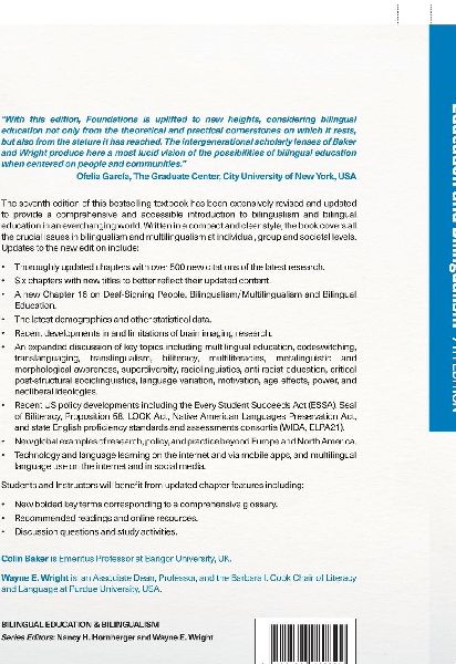 Foundations of Bilingual Education and Bilingualism