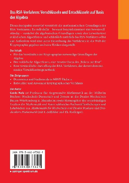 Das RSA-Verfahren: Verschlüsseln und Entschlüsseln auf Basis der Algebra