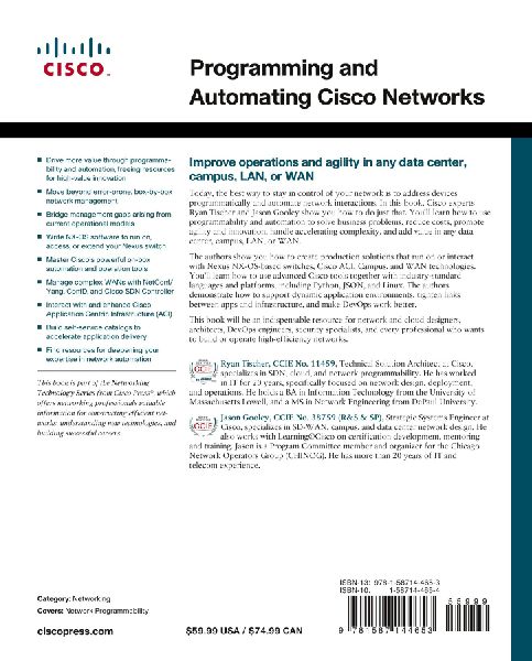 Programming and Automating Cisco Networks: A guide to network programmability and automation in the data center, campus, and WAN