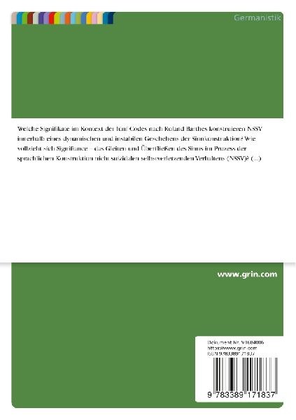 Selbstverletzendes Verhalten als Ort der Signifiance und Artikulation des Abjekts in "Ein wenig Leben" von Hanya Yanagihara
