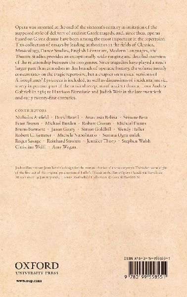 Ancient Drama in Music for the Modern Stage