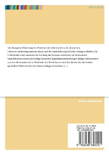 Immobilien als Anlageform für deutsche Lebensversicherungsunternehmen