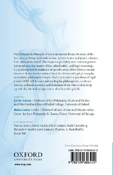 Oxford Studies in Philosophy of Law
