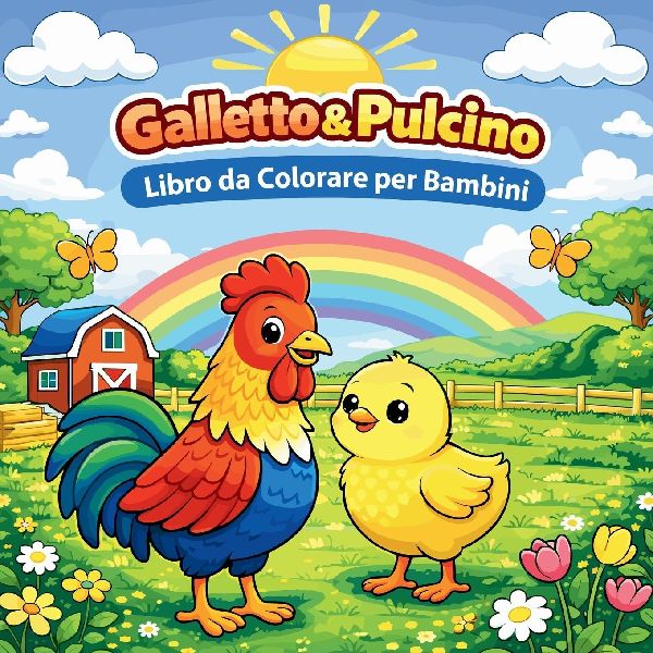 Galletto & Pulcino Libro da Colorare per Bambini